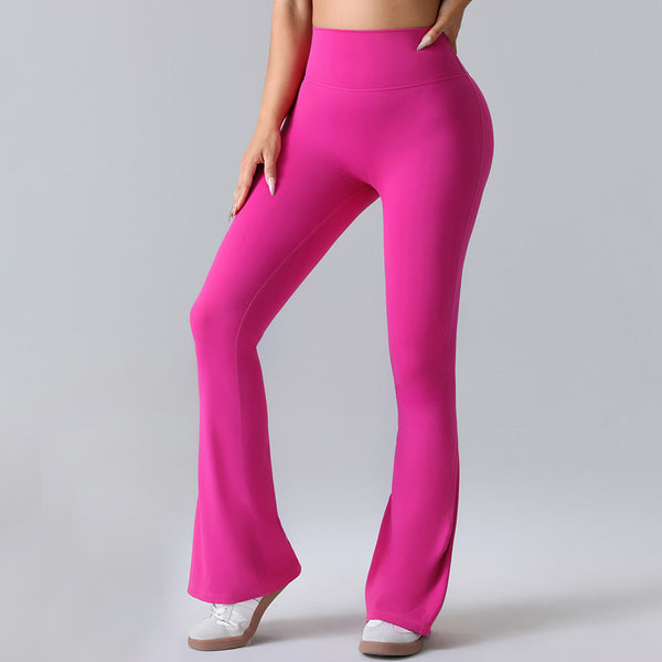 VL | Hip-lift Yoga Flared Pants Fitness Sports Wide Leg High Waist Quick Dry Trousers Womens Clothing