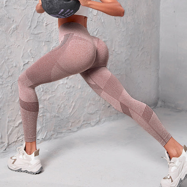 VL | High Waist Seamless Yoga Pants Women's Solid Color Dot Striped Print Butt Lifting Leggings Fitness Running Sport Gym Legging Outfits