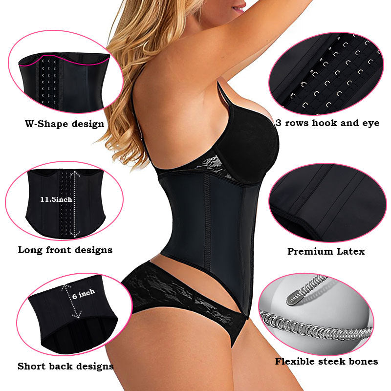 Body-shaping Waist-cinching Smooth Leather Rubber Waist Trainerabdominal Control Belt