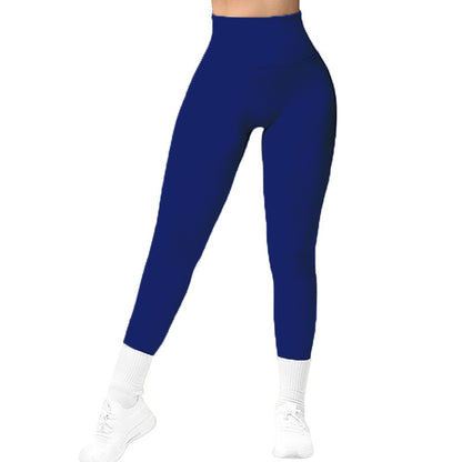 VL | High Waist Seamless Leggings Threaded Knitted Fitness Pants Solid Women's Slimming Sports Yoga Pants Elastic Running Sport Leggings