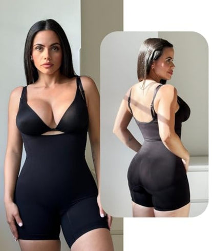Open Bust Shapewear Tummy Control Bodysuits For Women Seamless Compression High Waisted Body Shaper