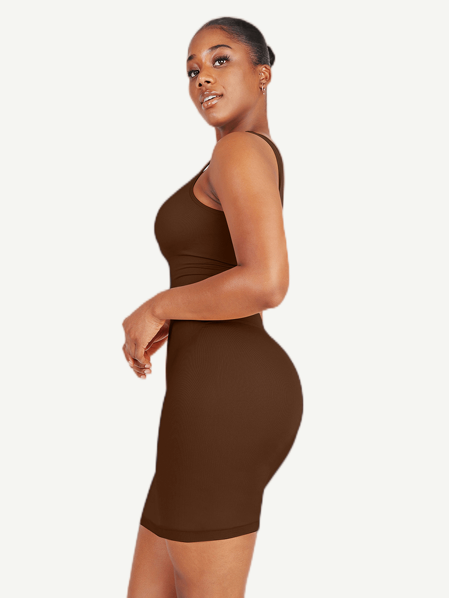 Wholesale 🌿Eco-friendly Square-neck Shaper Snatched Seamless Dress