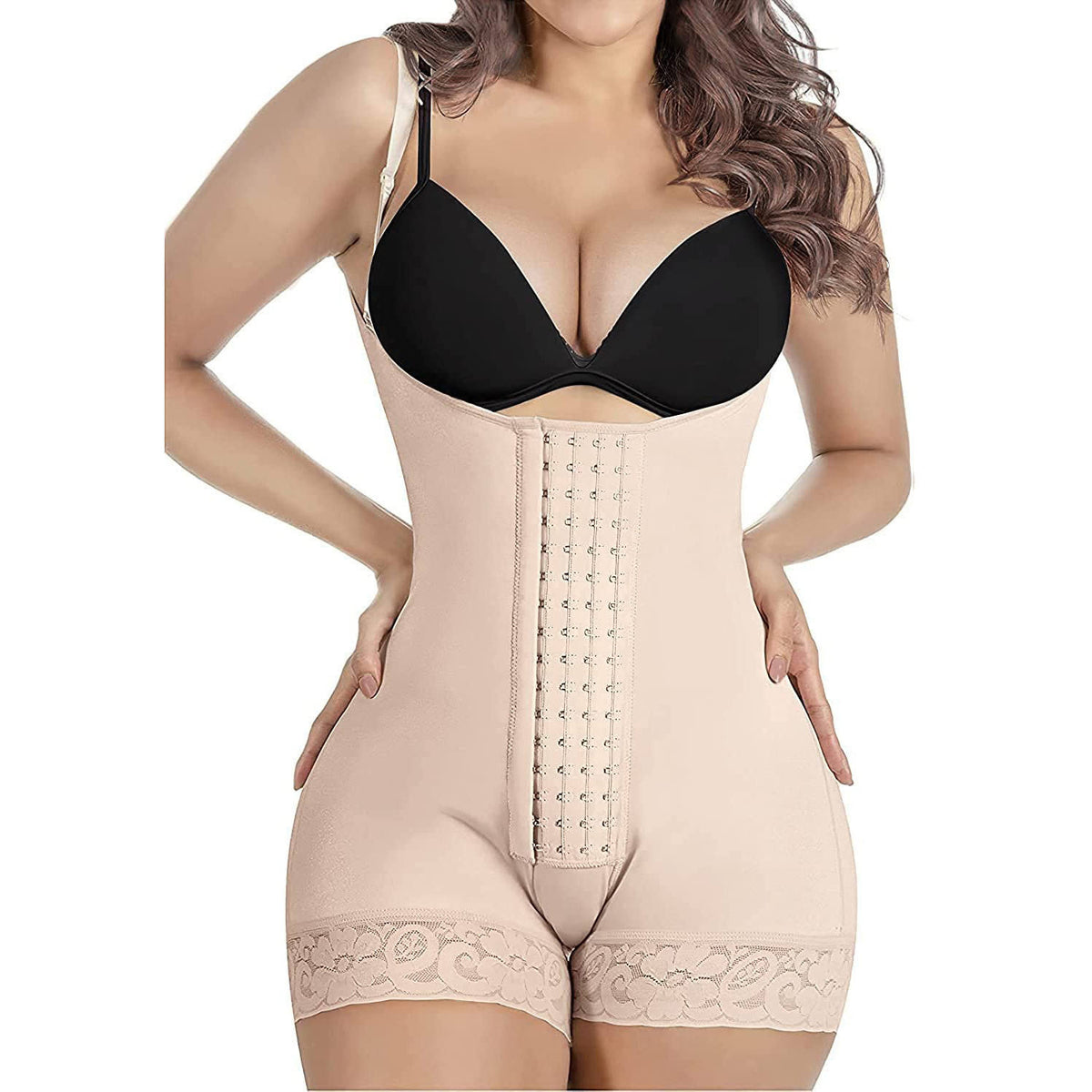 YH | Strappy Body Shaper Bodysuit – Tummy Control & Butt Lift