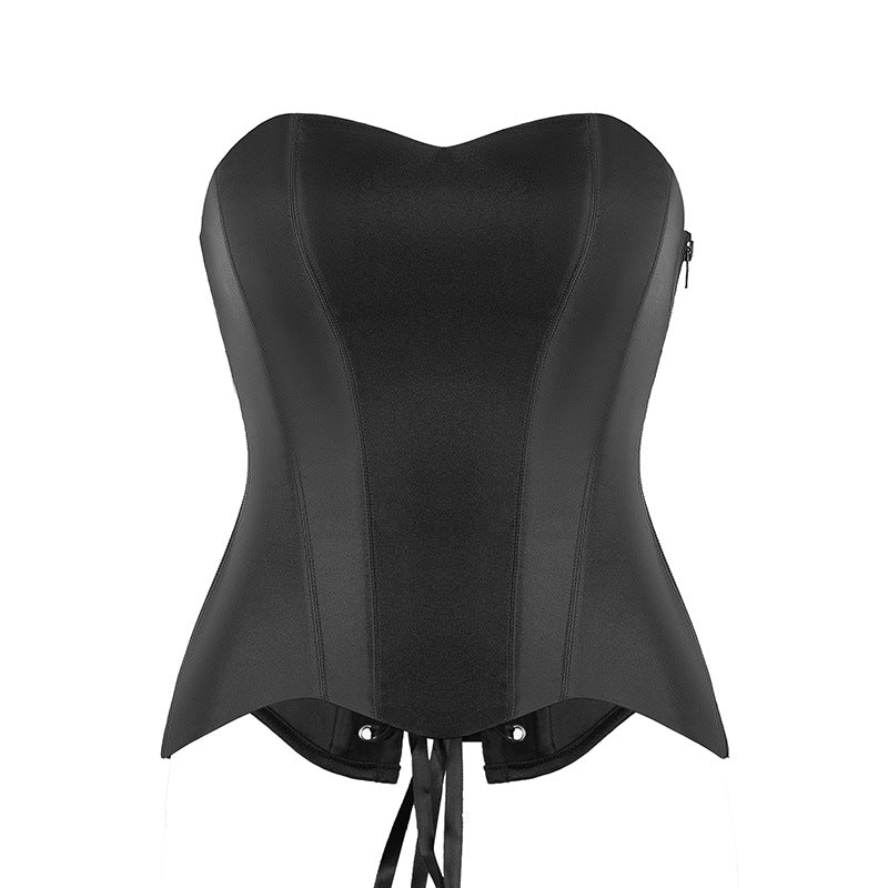 Encrypted Satin 12-Steel-Boned Back Lace-Up Corset