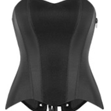 Encrypted Satin 12-Steel-Boned Back Lace-Up Corset