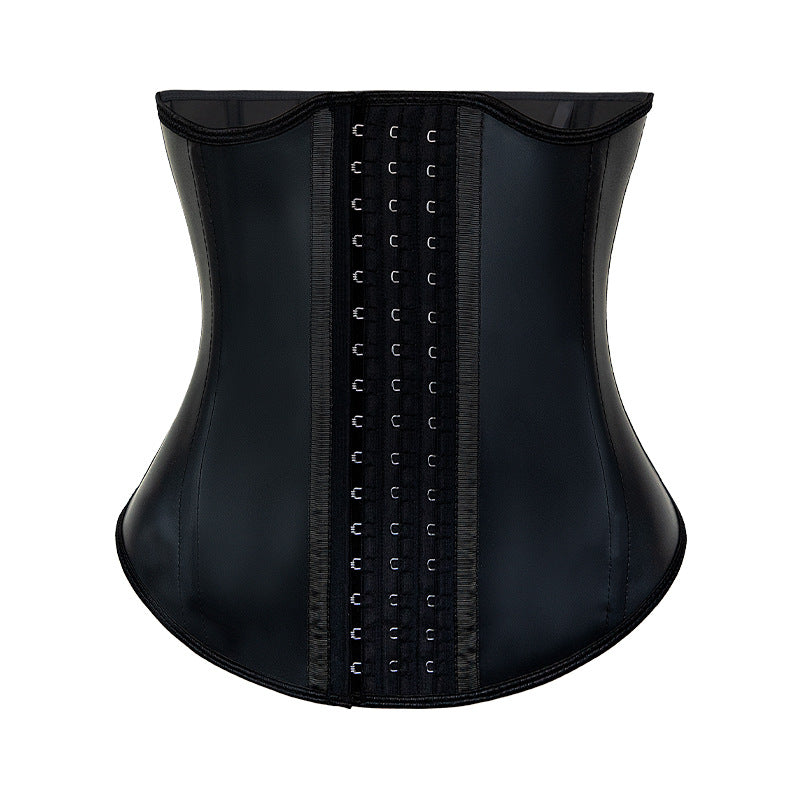 Body-shaping Waist-cinching Smooth Leather Rubber Waist Trainerabdominal Control Belt