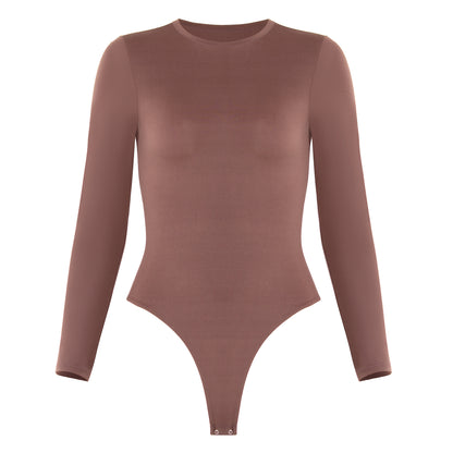Shapewear Double-Layer Nylon Long-Style Tight Bodysuit Womens One-Piece Suit