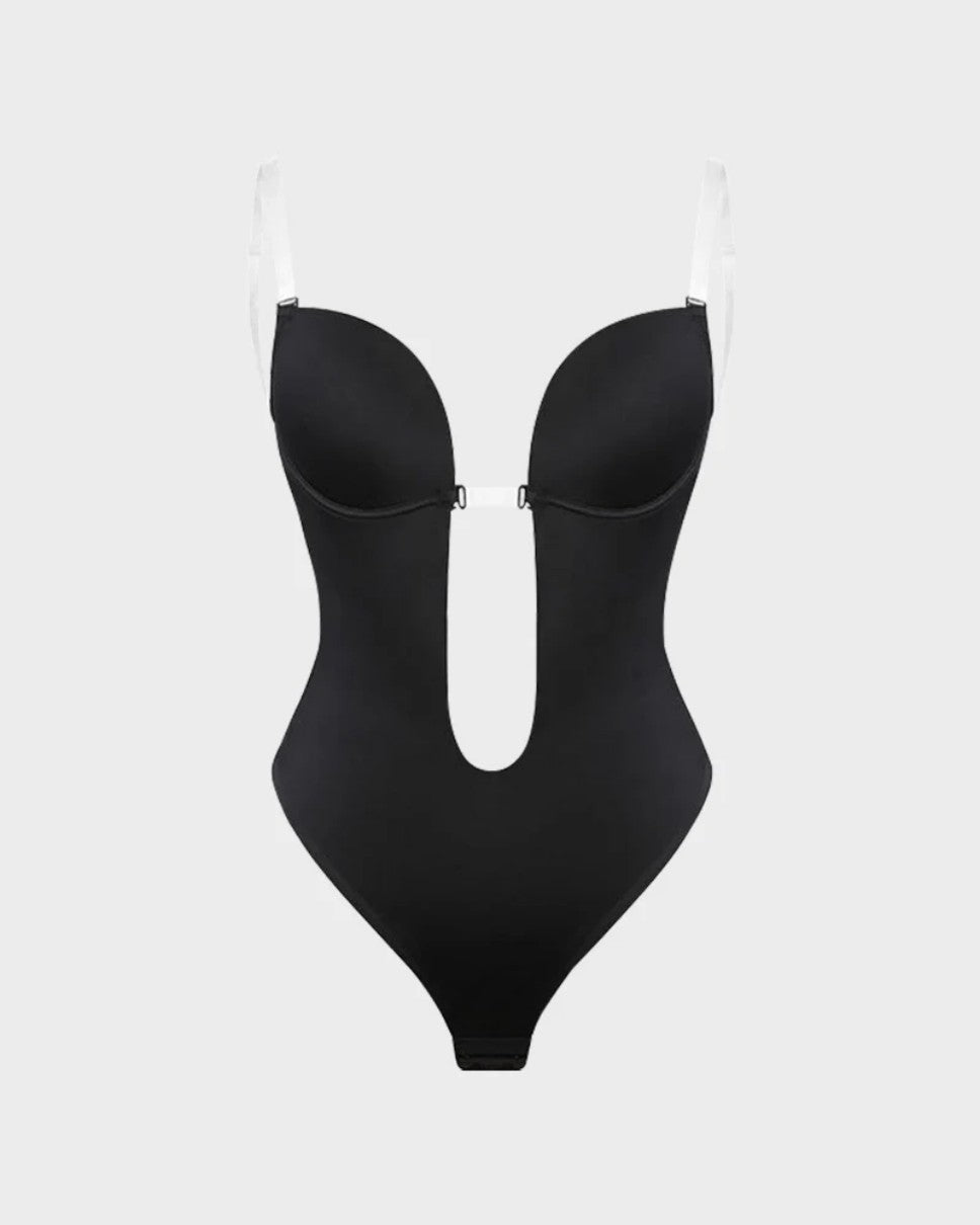 ZG | Strapless U Plunge Thong Bodysuit