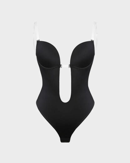 ZG | Strapless U Plunge Thong Bodysuit