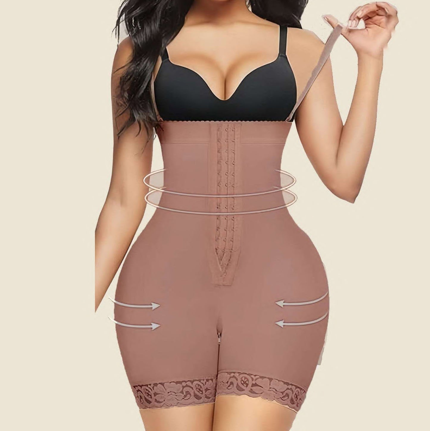 HZ | One-piece Shapewear Zip-and-button Body Shaper