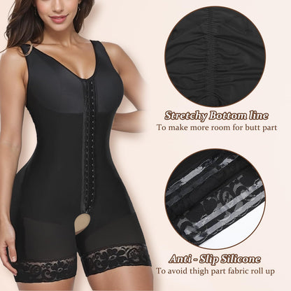 YH | Boned Mesh Tummy Control Bodysuit