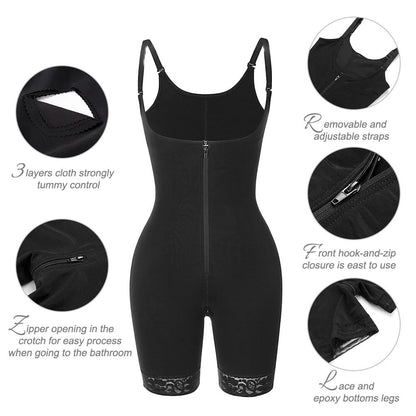 YH | Zip Crotch Body Shaper Bodysuit