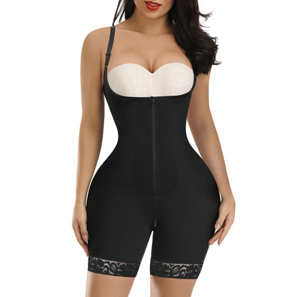 YH | Zip Crotch Body Shaper Bodysuit