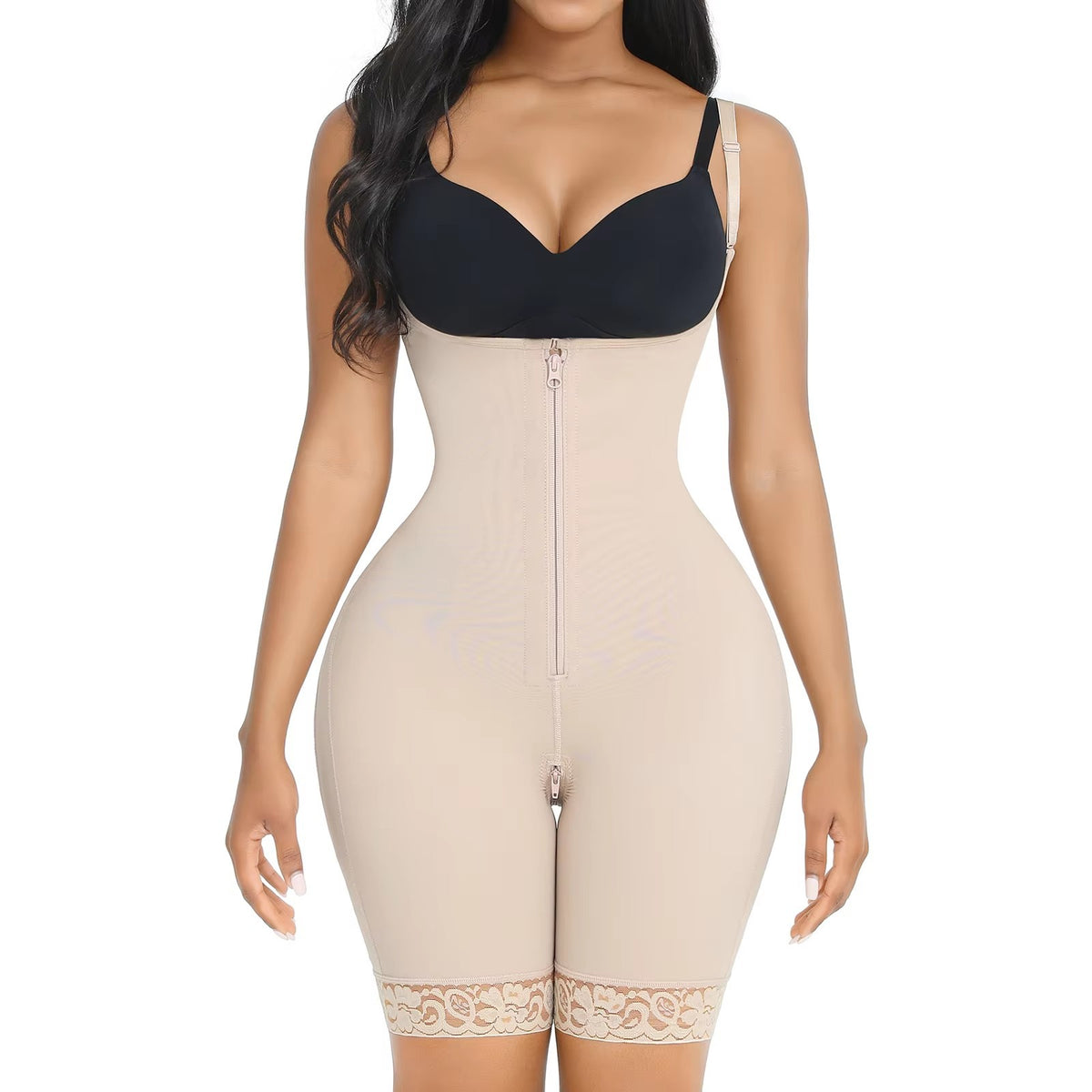 YH | Zip Crotch Body Shaper Bodysuit