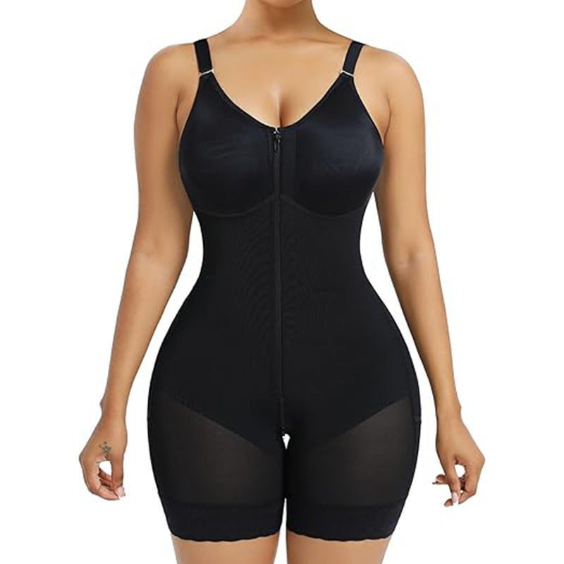 YH | Thin Strap Zip Crotch Shaper Bodysuit