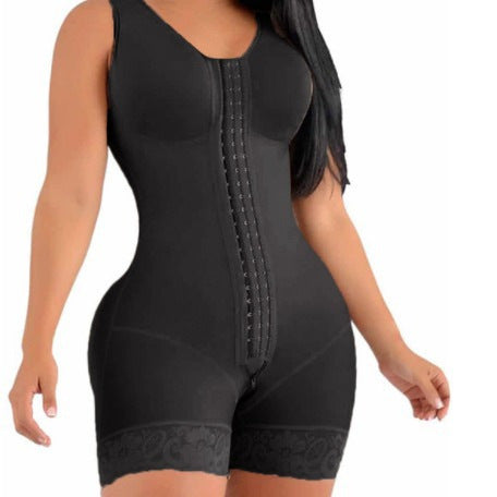 YH | Zip Crotch Waist Cinching Bodysuit