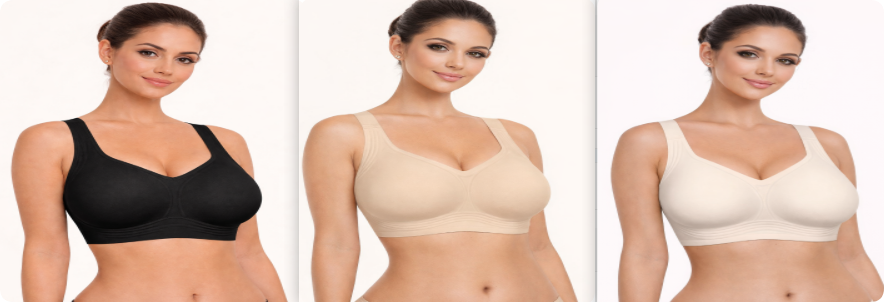 Women Wirefree Bras For Women Full Coverage No Underwire Everyday Bras Comfortable Wireless Padded Jelly Bras
