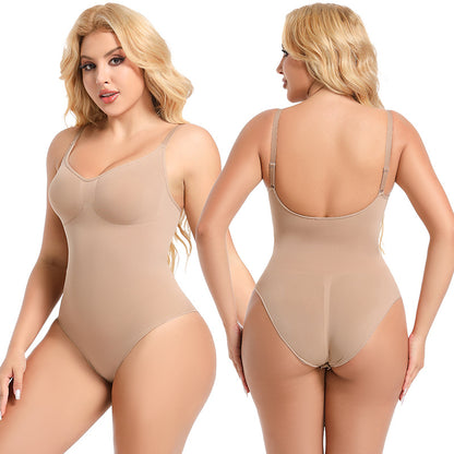 Shapewear Seamless Tummy-Control Bodysuit Contouring Body Shaper Womens Push-Up Jumpsuit