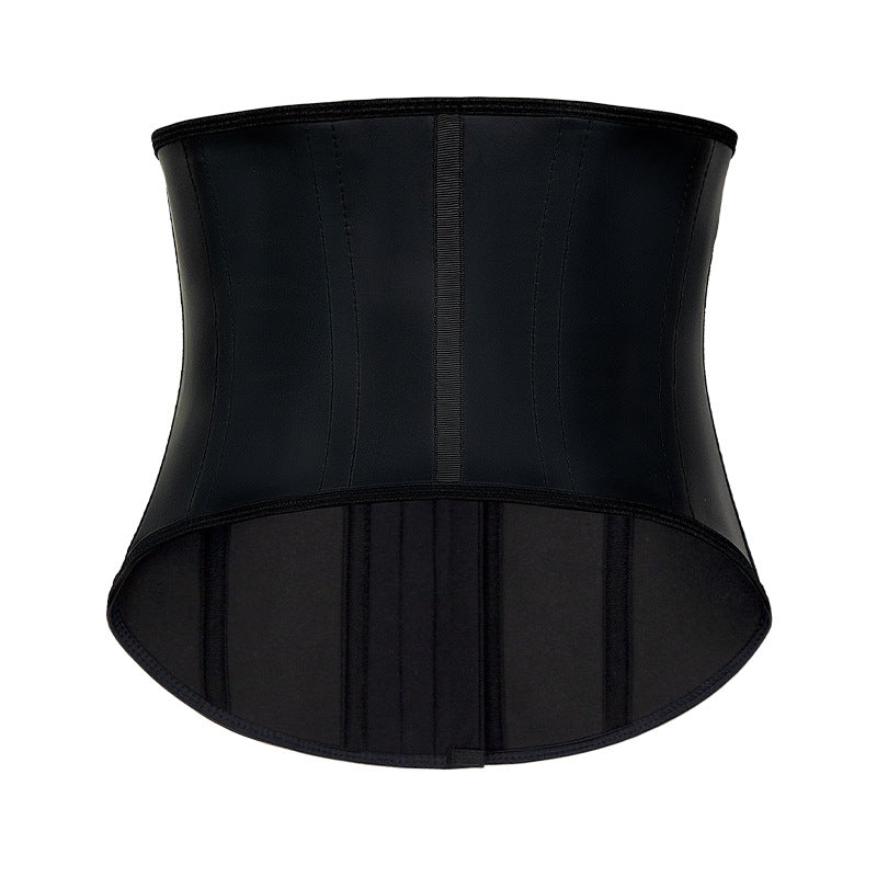 Body-shaping Waist-cinching Smooth Leather Rubber Waist Trainerabdominal Control Belt