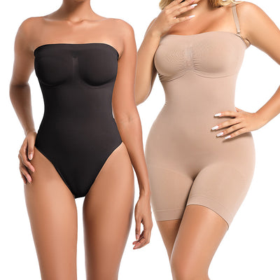 NB | Tube Top Body Shaping Butt Lifting Thin Seamless Shapewear - Flat Corner Style