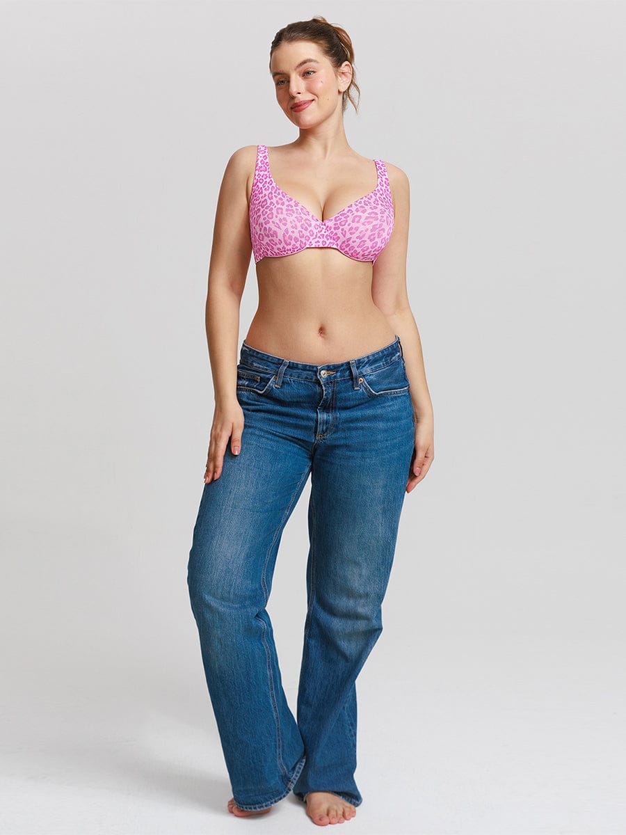 Wholesale Unpadded Underwired Deep V-Neck Side Support Bra
