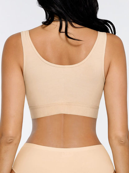 Wholesale Adjustable Front Closure Post-Surgery Bra with Triple Hooks