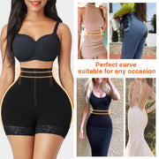 High Waist Zipper Shaping Shorts