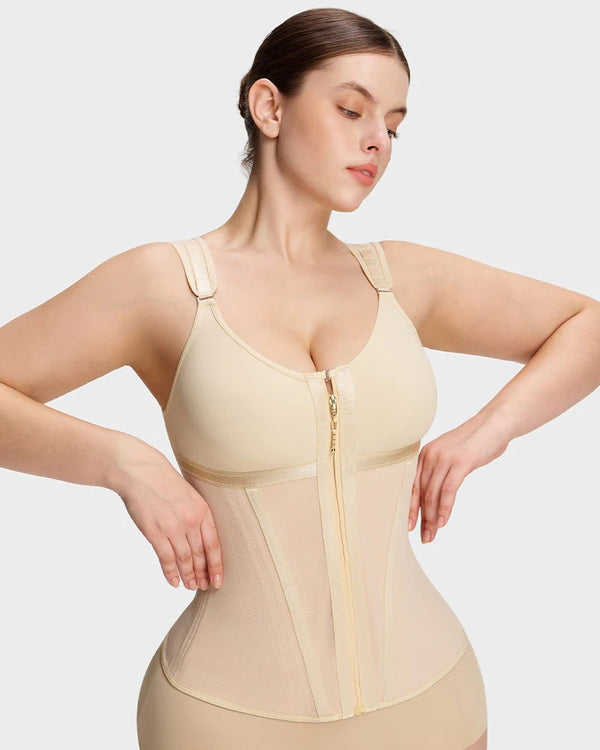 ZG | Double-Layer Tummy Control Waist Shaper Girdle With Bra