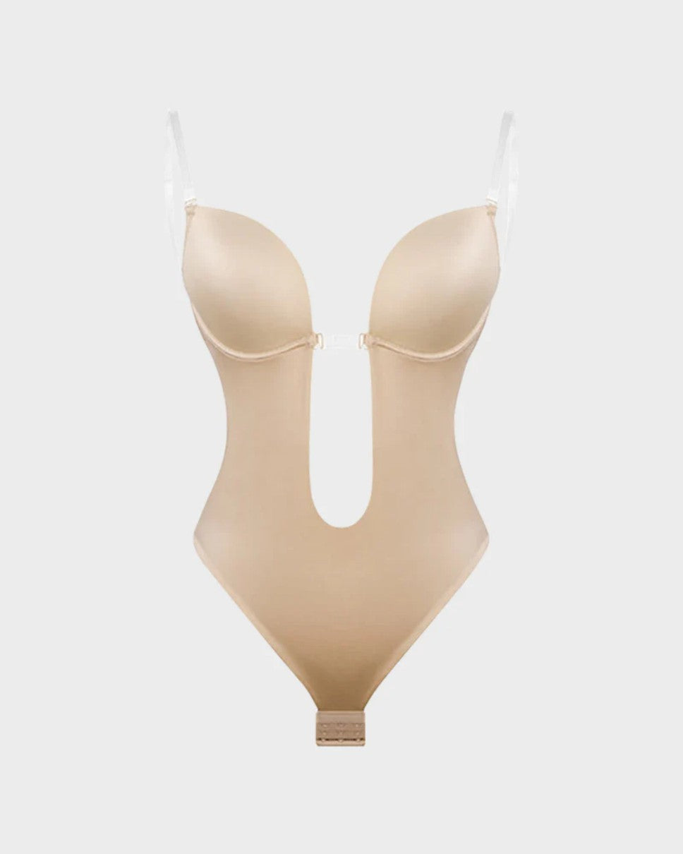ZG | Strapless U Plunge Thong Bodysuit
