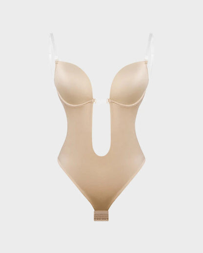 ZG | Strapless U Plunge Thong Bodysuit