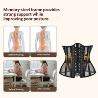 Breathable Hollowed-Out Waist-Cinching Bondage Belt Fashionable Mesh Fishbone Shapewear