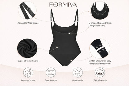 Open Bust Shapewear Tummy Control Bodysuits For Women Seamless Compression High Waisted Body Shaper