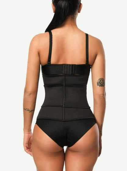Wholesale Long Torso 9 Steel Bones Latex Waist Trainer Corset with Adjustable Hook Closure Zipper and Velcro