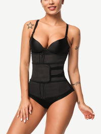 Wholesale Long Torso 9 Steel Bones Latex Waist Trainer Corset with Adjustable Hook Closure Zipper and Velcro